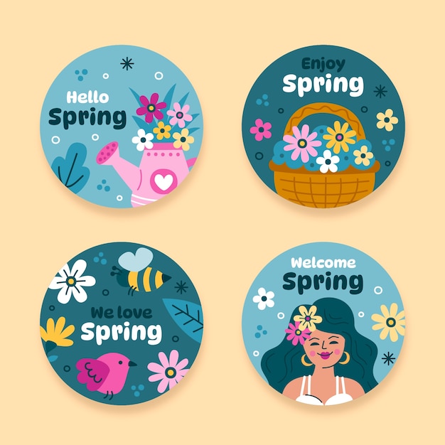 Labels collection for spring celebration