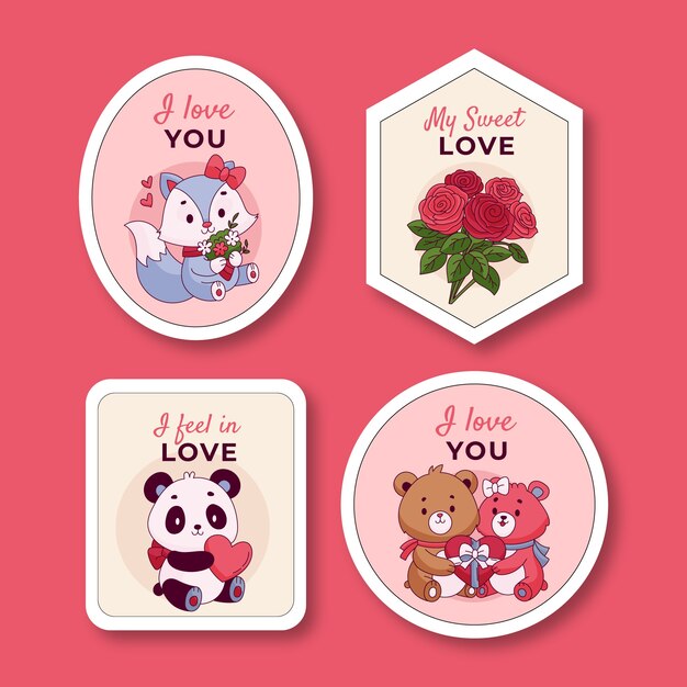 Labels collection for valentine's day