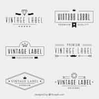 Vettore gratuito collezione di etichette in stile vintage