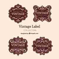 Free vector labels collection in vintage style