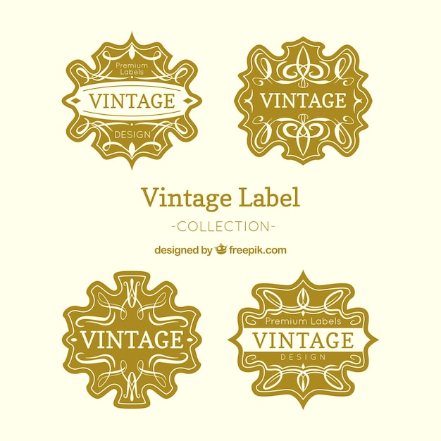 Labels collection in vintage style