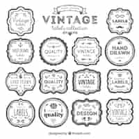 Free vector labels collection in vintage style