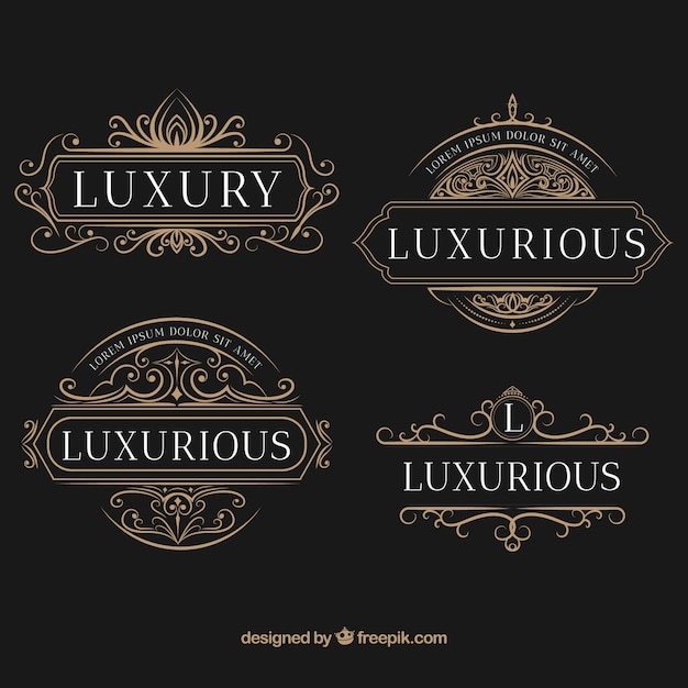 labels collection in vintage style