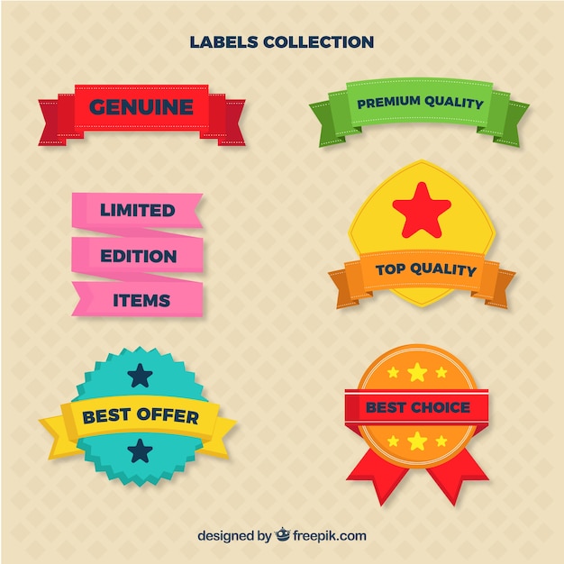 Labels template set