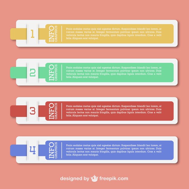 Infography бесплатно бумажных этикеток дизайн