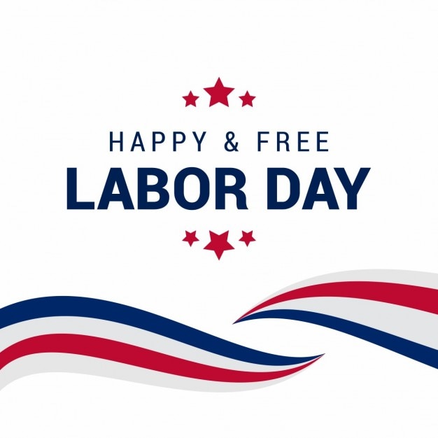 Free vector labor day american waves background