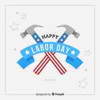 Free vector labor day background flat design