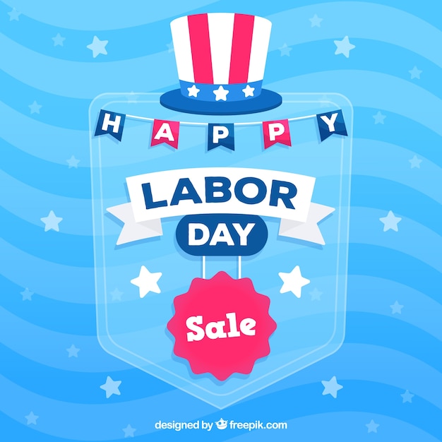 Free vector labor day background in flat style