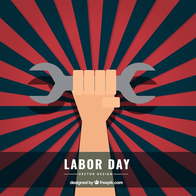 labor day background in sunburst style