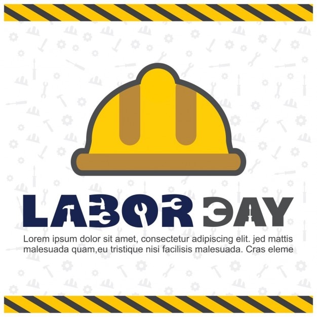 Бесплатное векторное изображение День труда шаблон постера