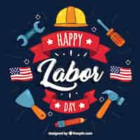 Free vector labor day background with tools