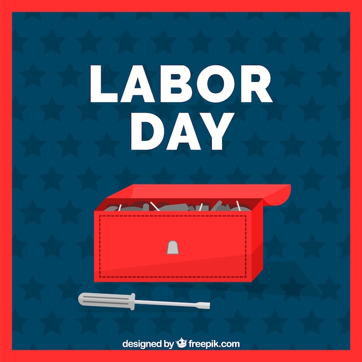 Free Vector labor day background with tools