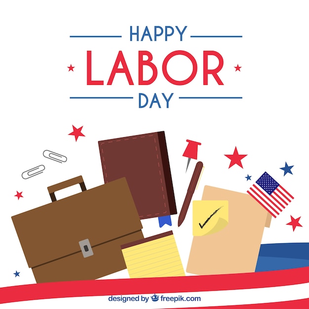 Free vector labor day background with tools