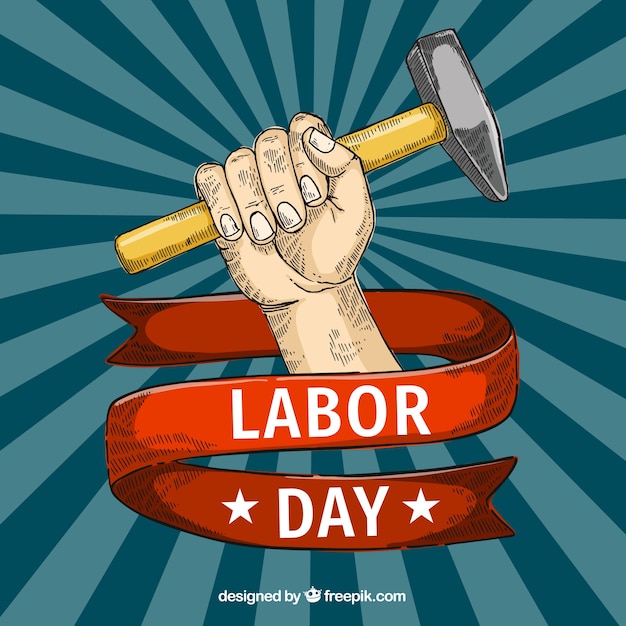 Labor day background with tools