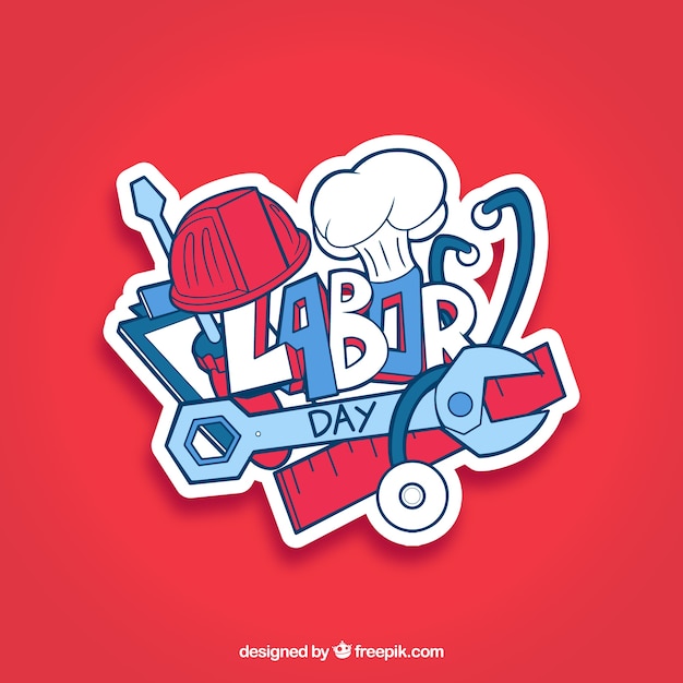 Labor day background with tools