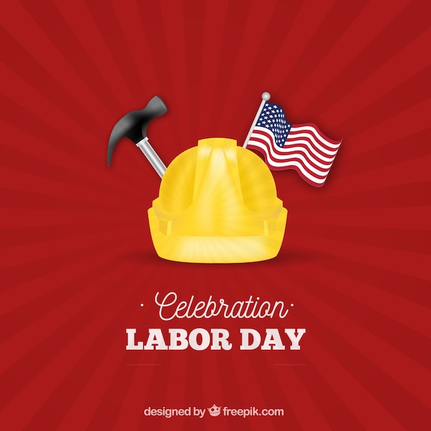 Free vector labor day background with tools
