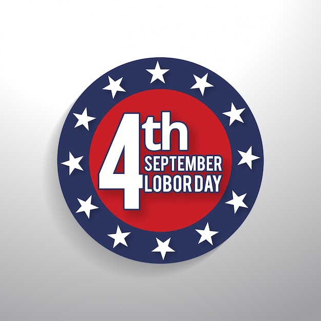 Free vector labor day badge