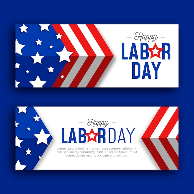 Labor day banner template