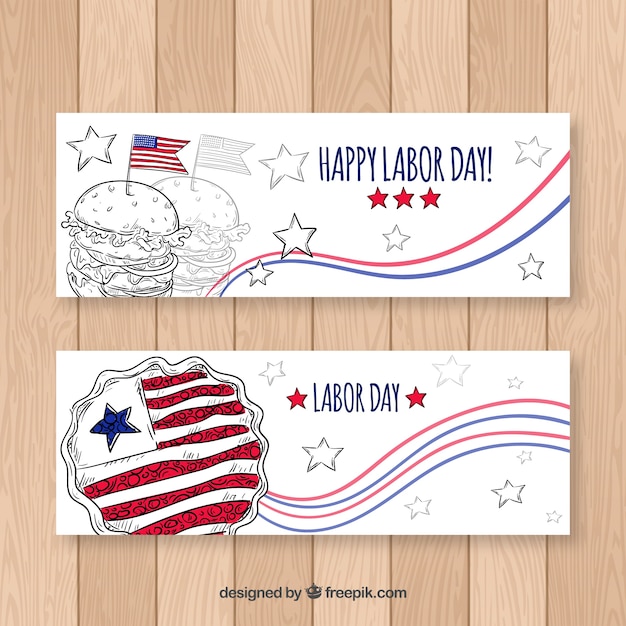 Labor day banners