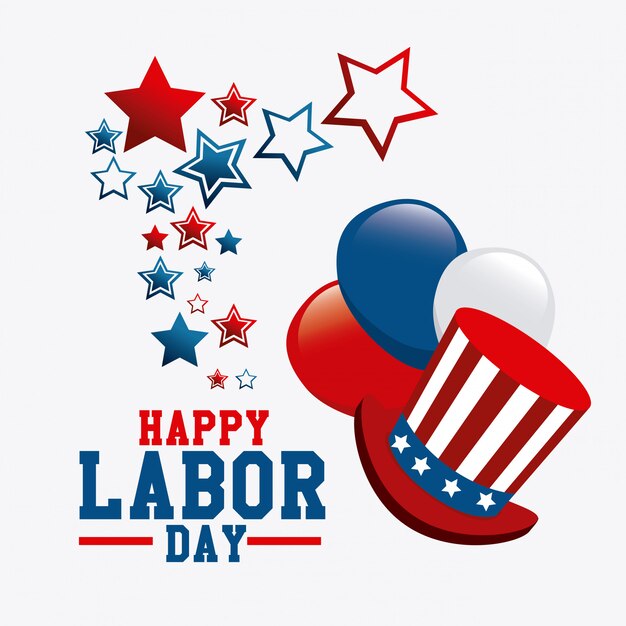 Labor day card design.