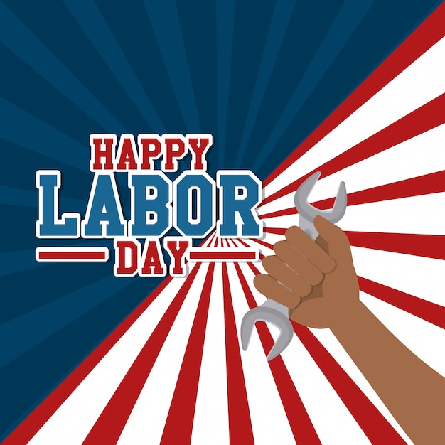 Labor day card design.