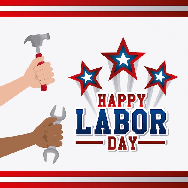 Labor day card design.