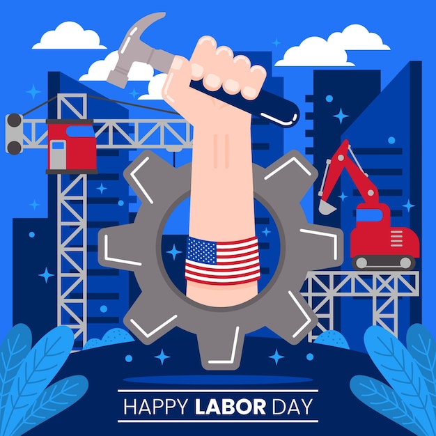 Free vector labor day celebration