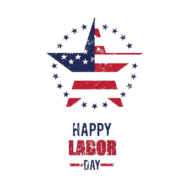 Бесплатное векторное изображение Счастливый день труда 4 сентября соединенные штаты америки