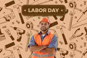 Free vector labor day pattern background