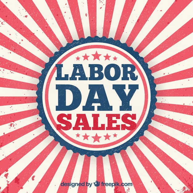 Labor day sale background in vintage style