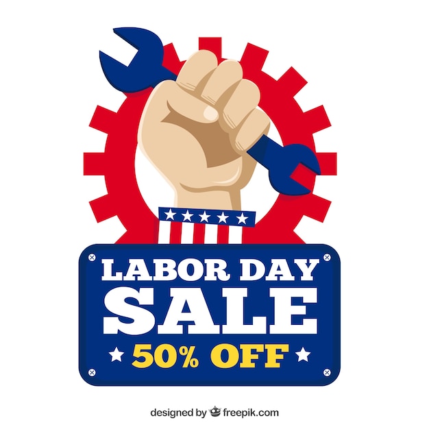 Free vector labor day sale background