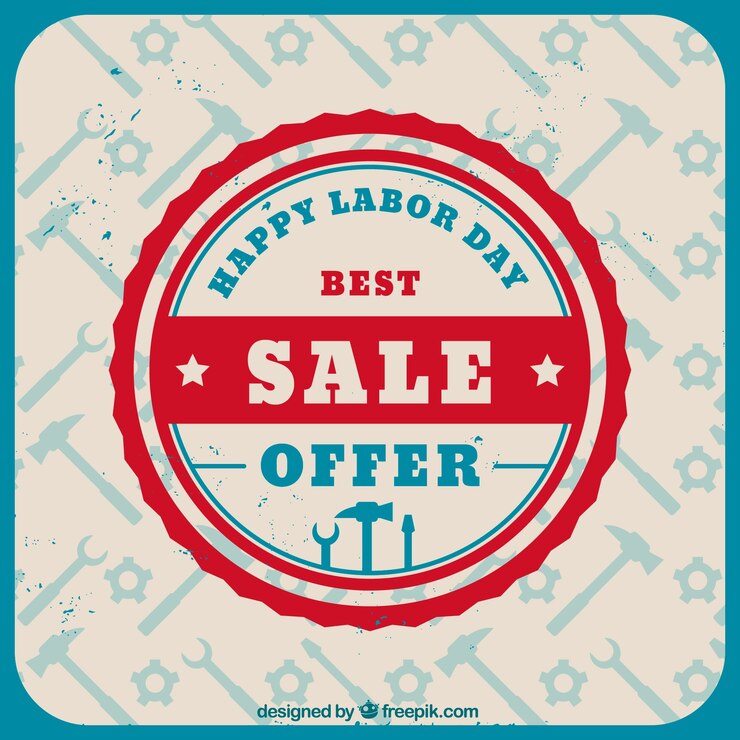 Free Vector labor day sale background