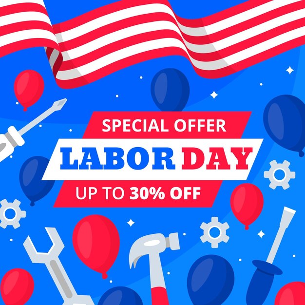 Labor day sale illustration