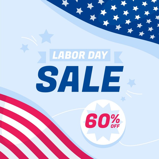 Labor day sale illustration