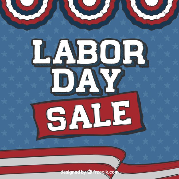 Free vector labor day sales background