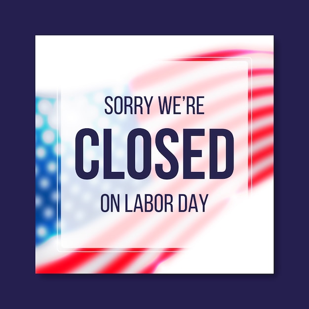 Labor day sign template design