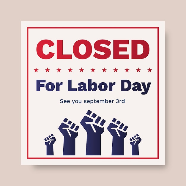 Labor day sign template design