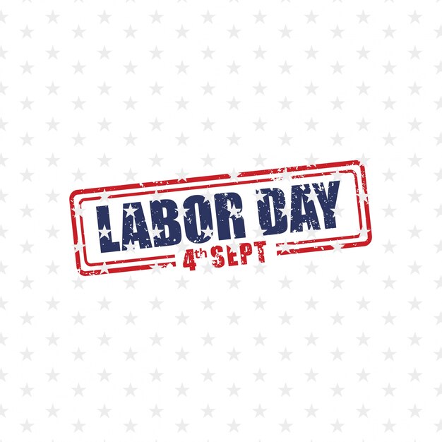 Labor day stamp design