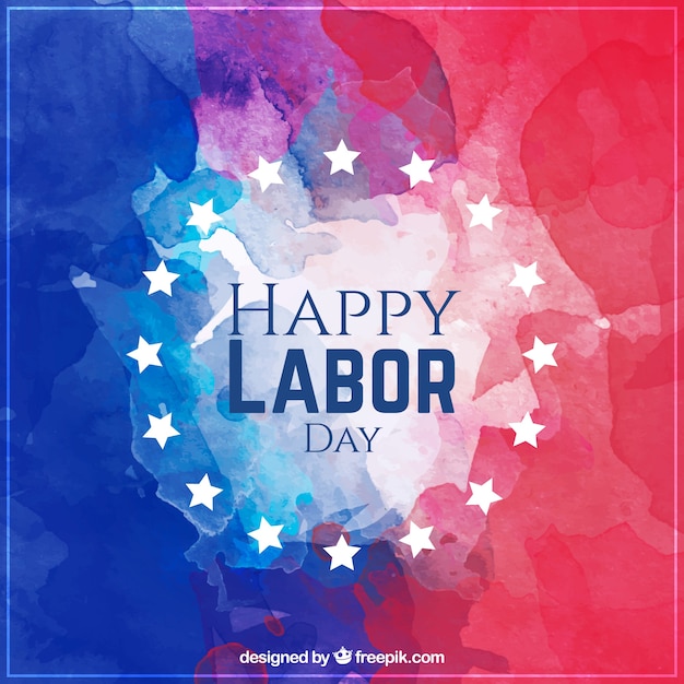 Free vector labor day watercolor background