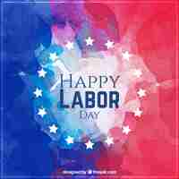 Free vector labor day watercolor background