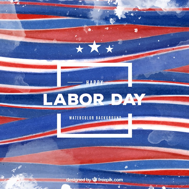 Labor day watercolor stripes background