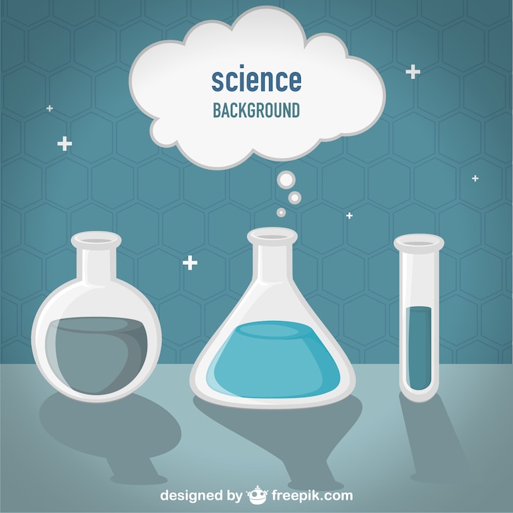 Free Vector laboratory glassware science background