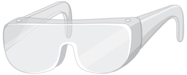 Free vector a laboratory goggles on white background