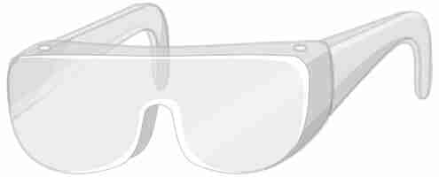 Free vector a laboratory goggles on white background