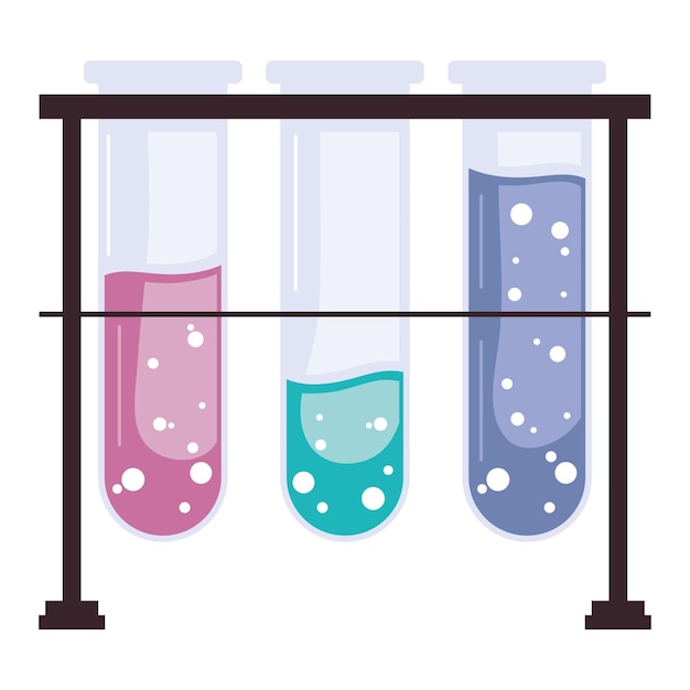 Vettore gratuito prova dei tubi di laboratorio