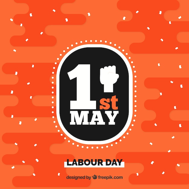 Labour day background in flat style