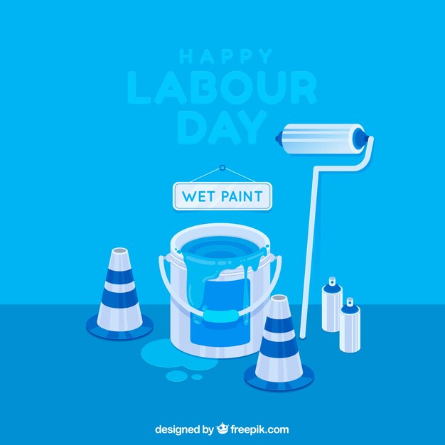 Labour day background with tools