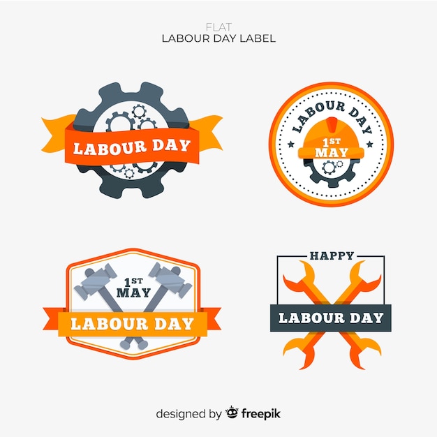 Labour day badge collection