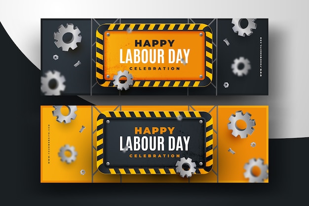 Labour day banners template