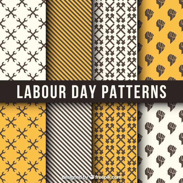 Labour day decorative patterns